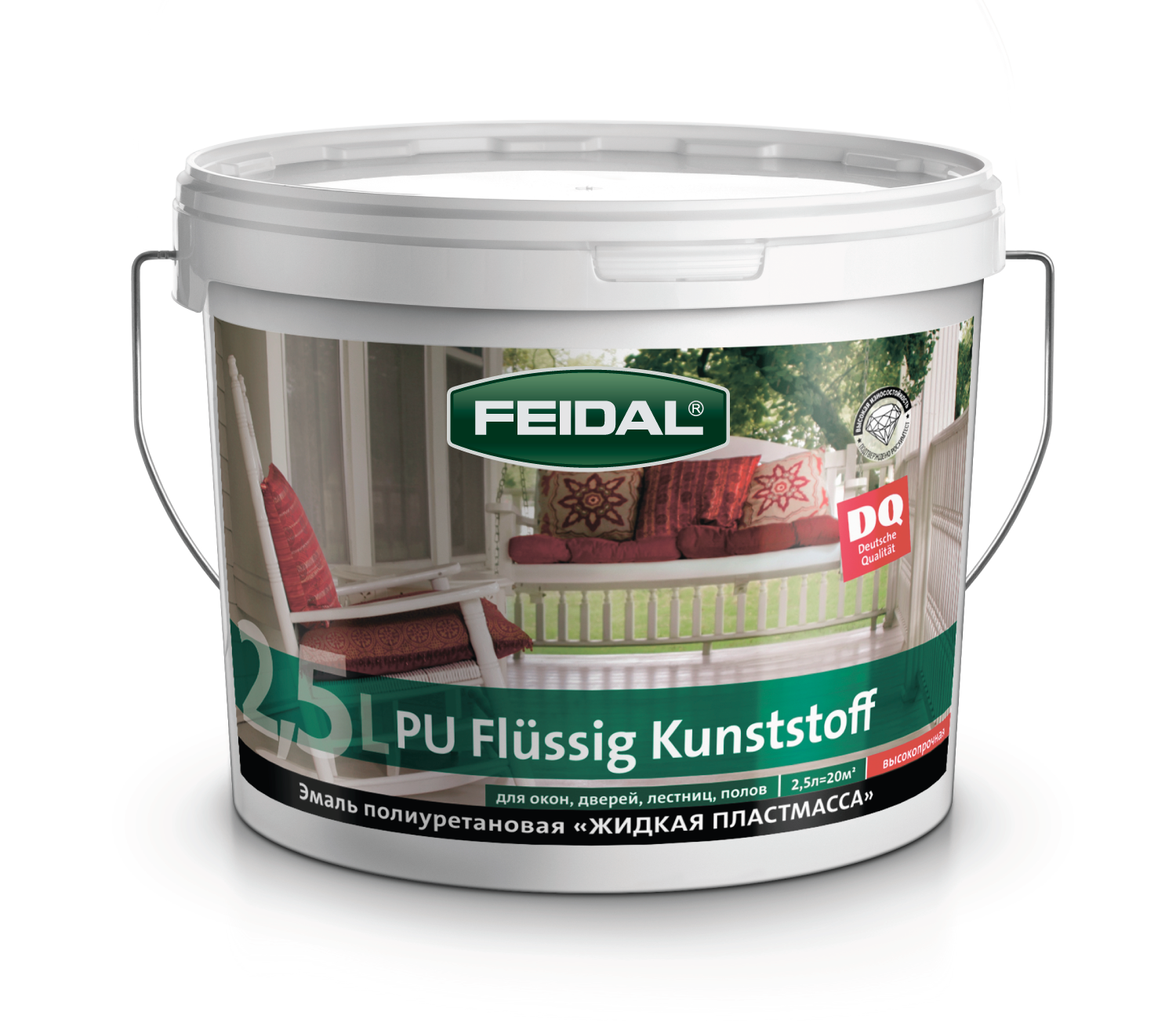 Краска-эмаль FEIDAL Flussig Kunststoff PU 